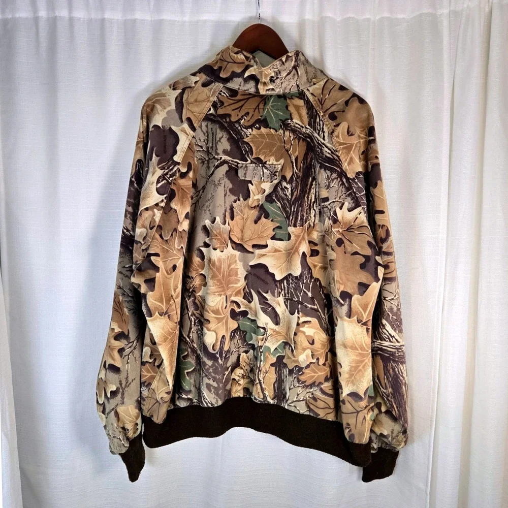 Woolrich Advantage Camo Jacket Mens 2XL Full Zip Bomber Outdoor‎ Hunting Unlined